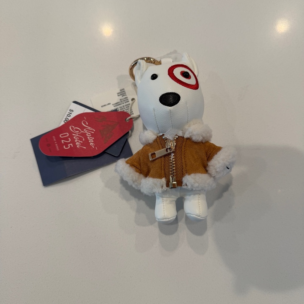 NEW Target Bullseye Dog Bag Charm Keychain Universal Thread